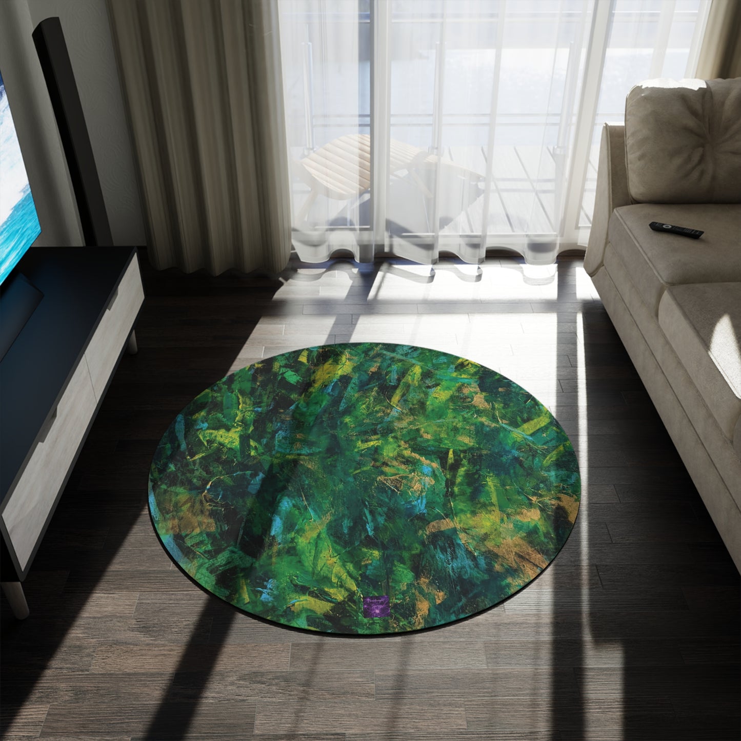 'The Woods and The Trees' by Catherine Sweet Round Rug