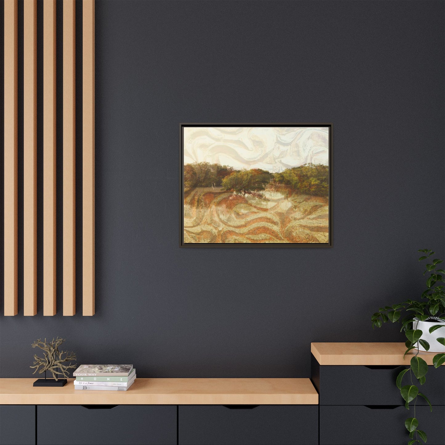 Serene Mangroves Framed Canvas Art