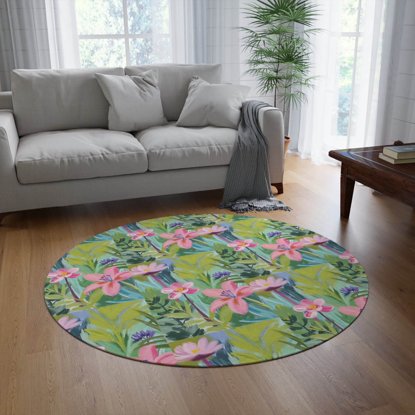 Flowers Round Rug