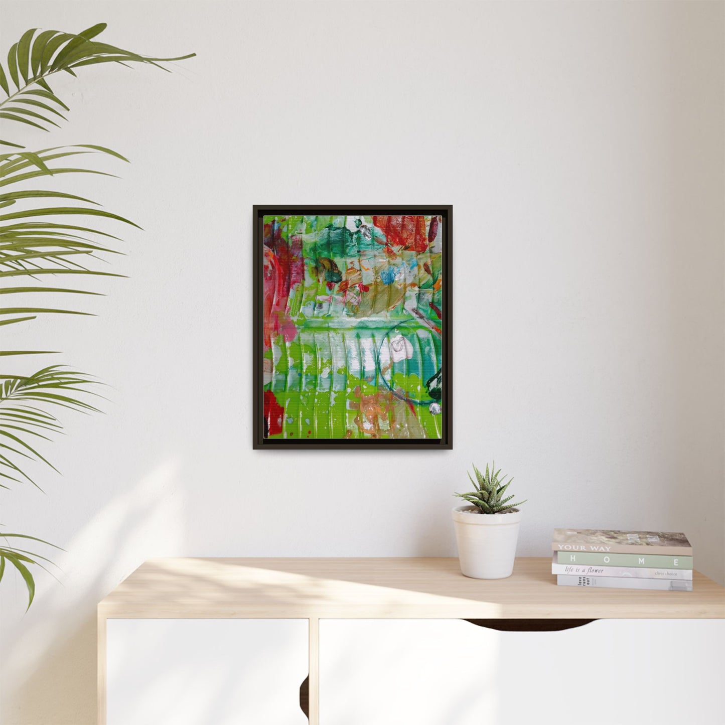 'A Mix of Life' Framed Canvas Art