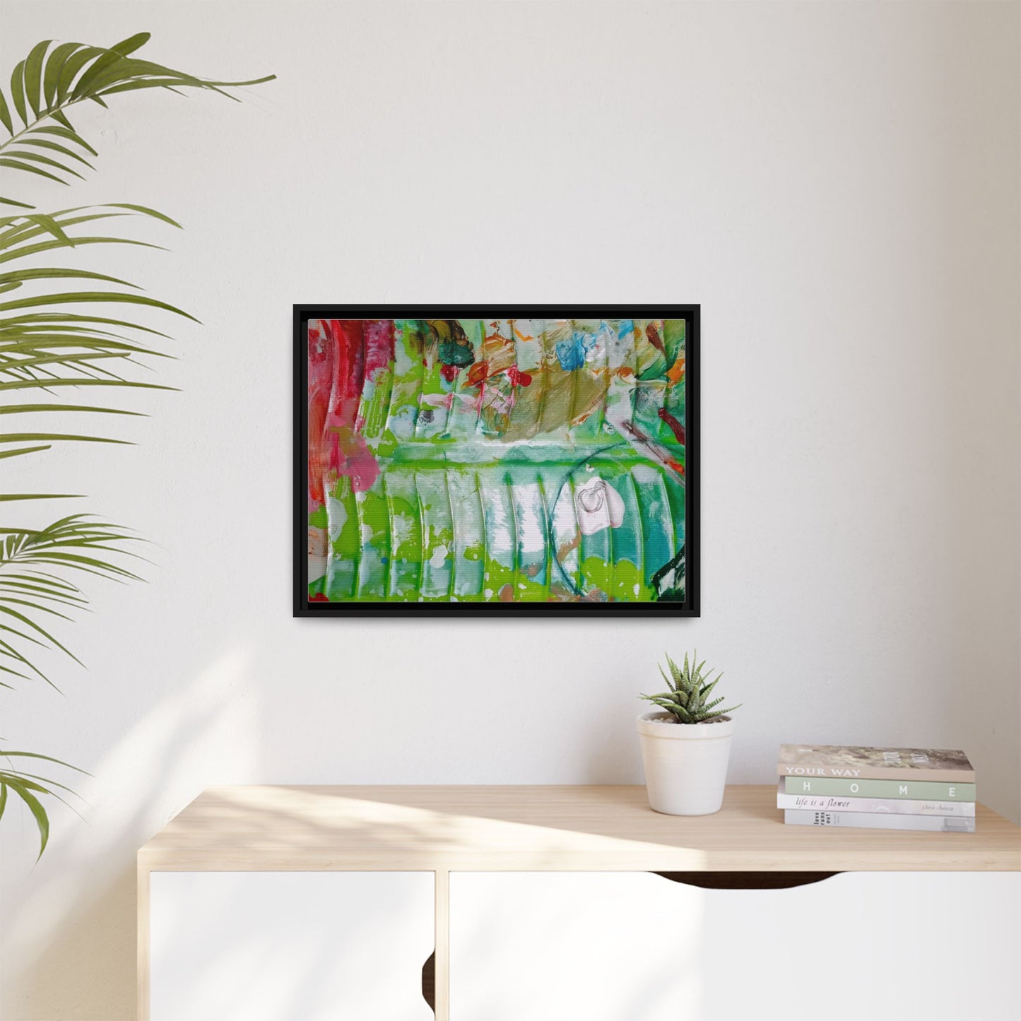 'A Mix of Life' Framed Canvas Art