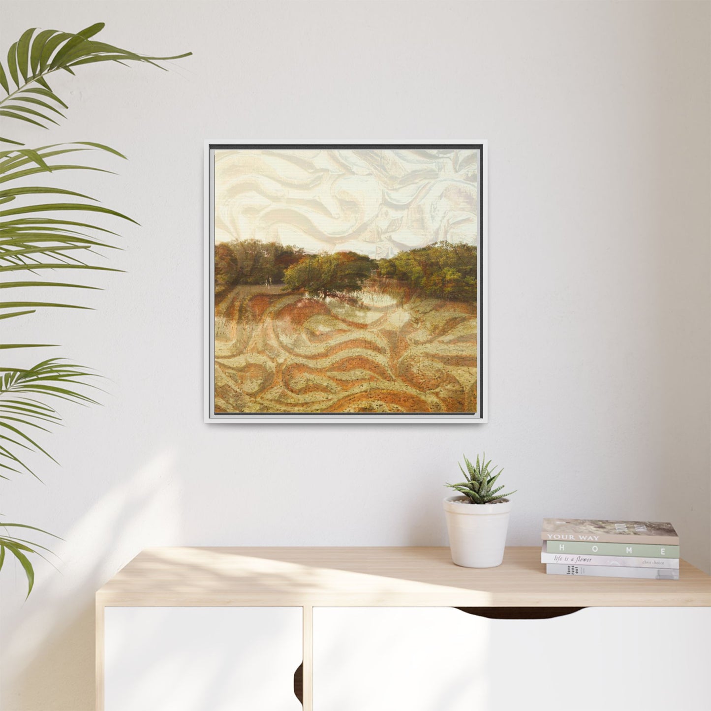 Serene Mangroves Framed Canvas Art
