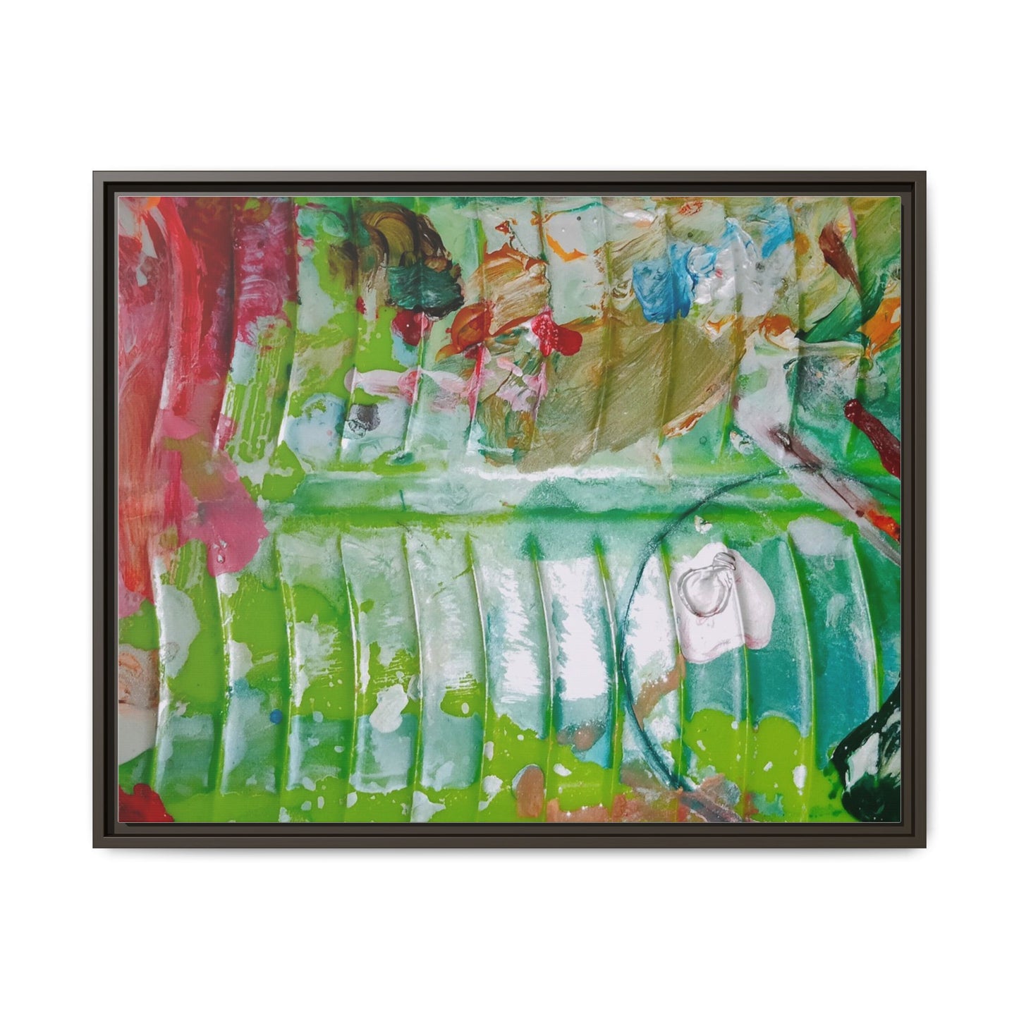 'A Mix of Life' Framed Canvas Art