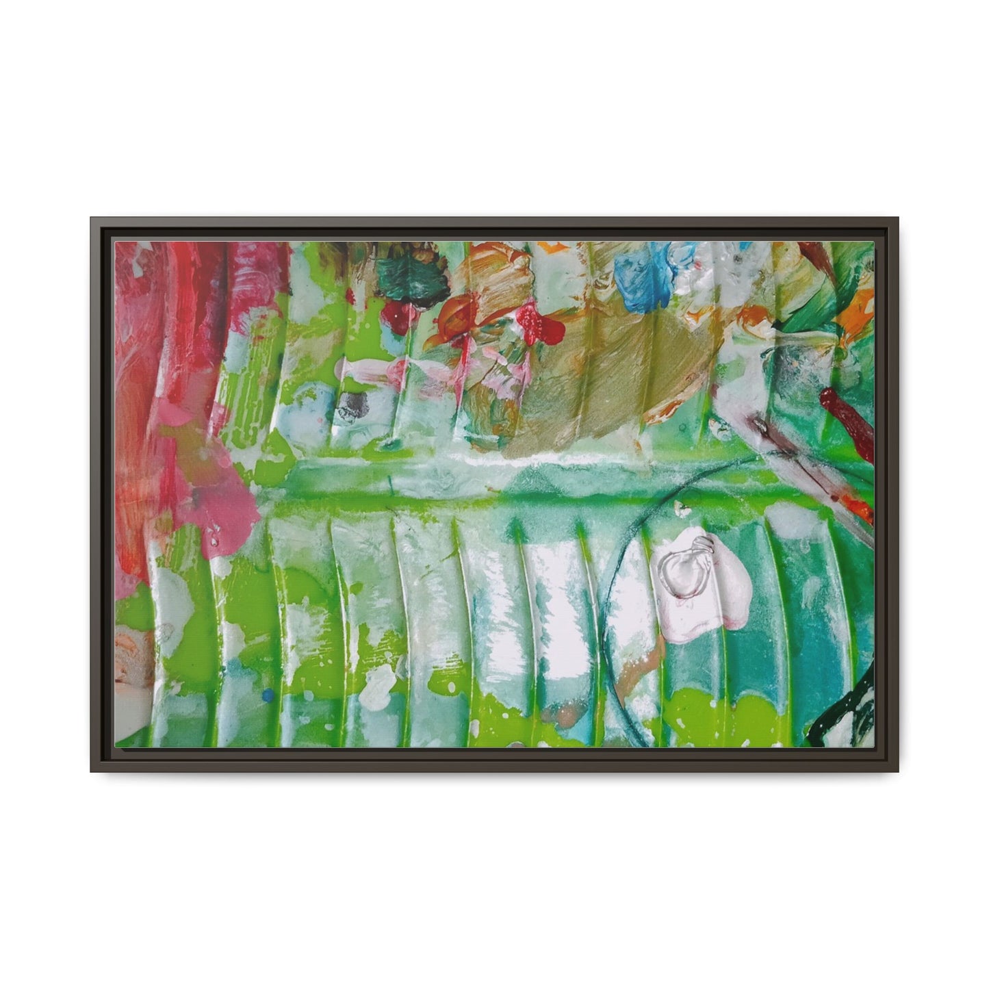 'A Mix of Life' Framed Canvas Art