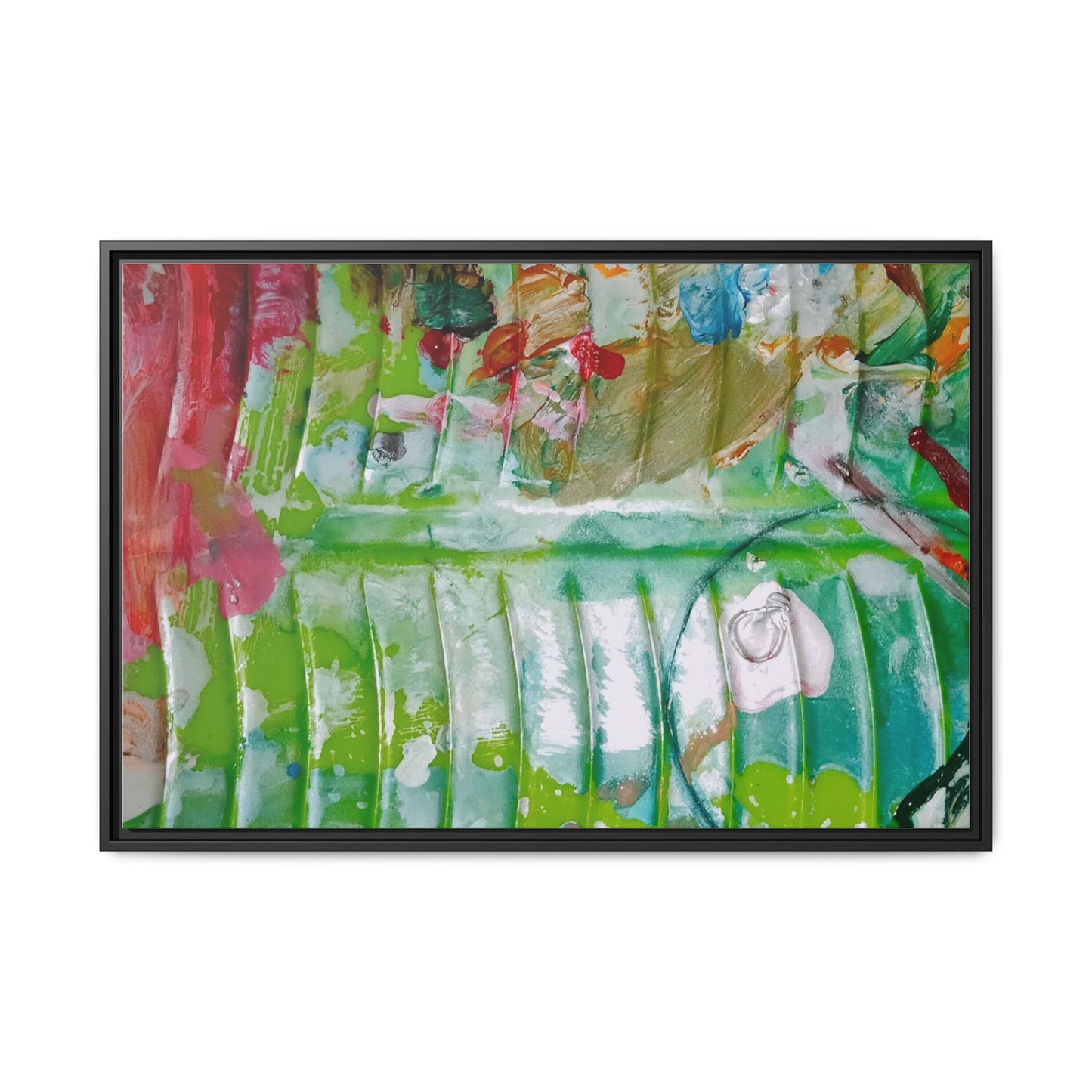 'A Mix of Life' Framed Canvas Art