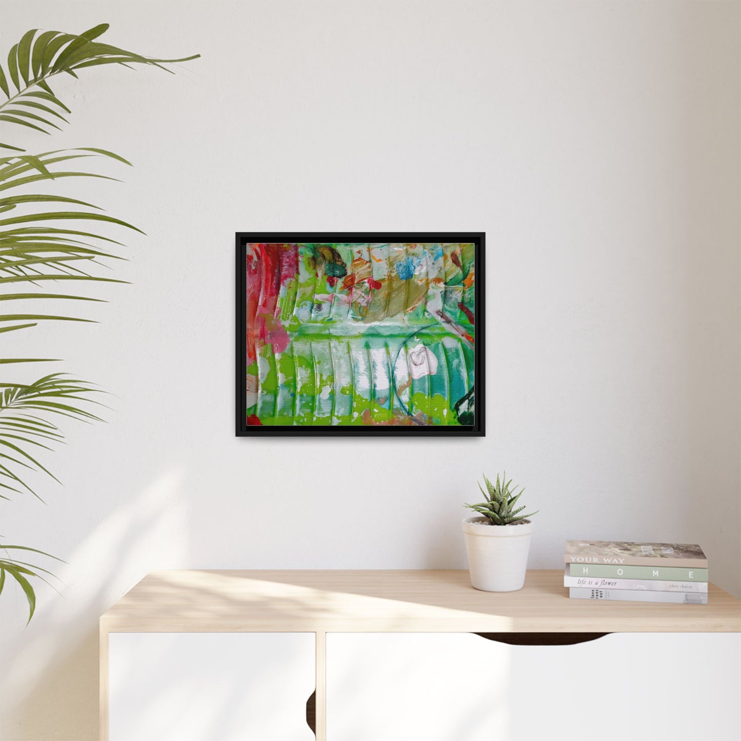 'A Mix of Life' Framed Canvas Art