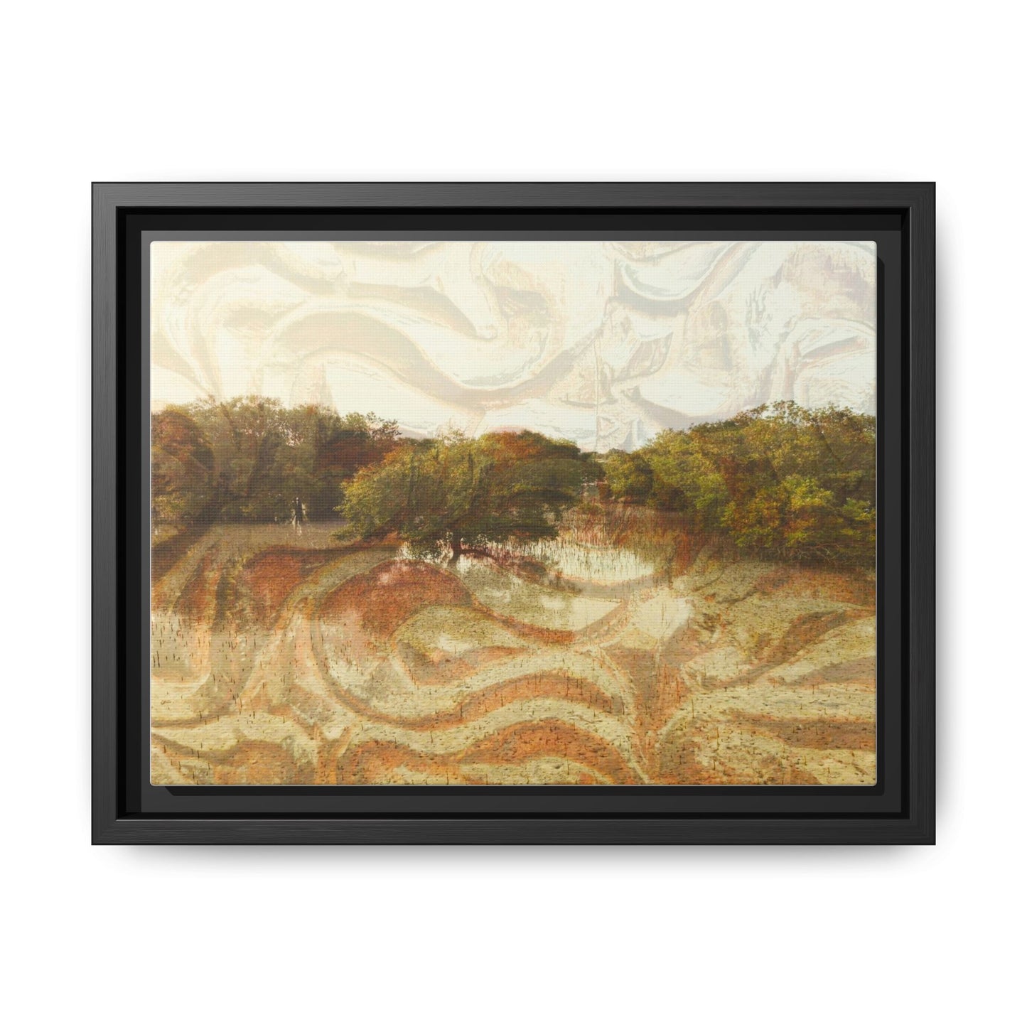 Serene Mangroves Framed Canvas Art