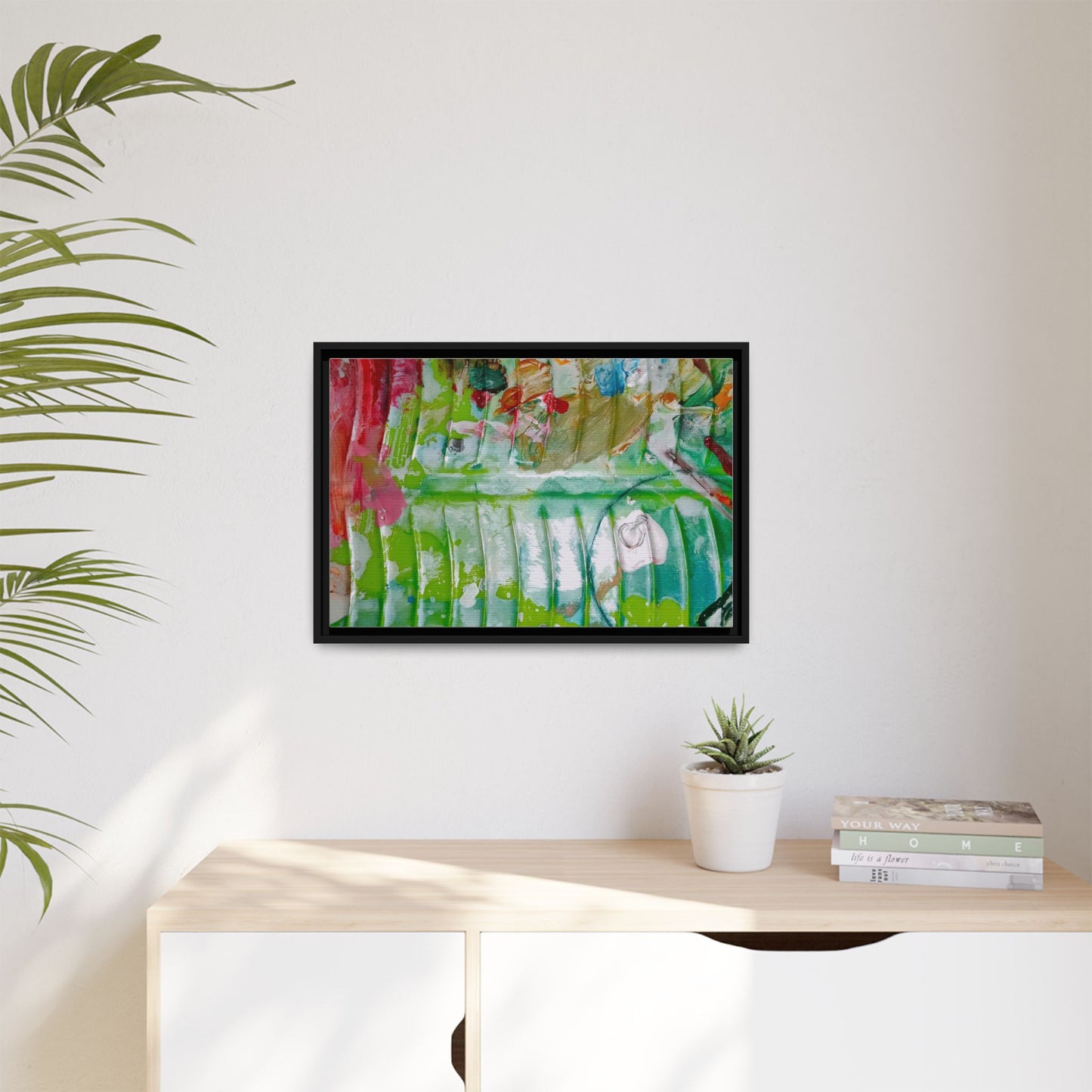 'A Mix of Life' Framed Canvas Art