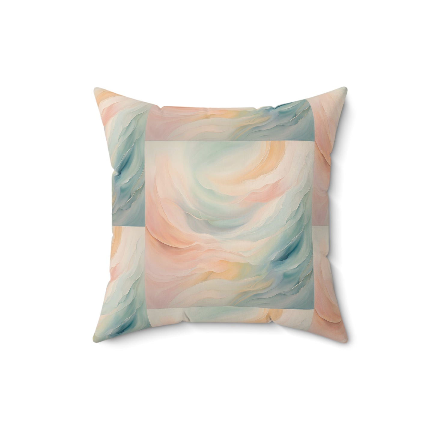 Ethereal Waves Faux Suede Square Pillow