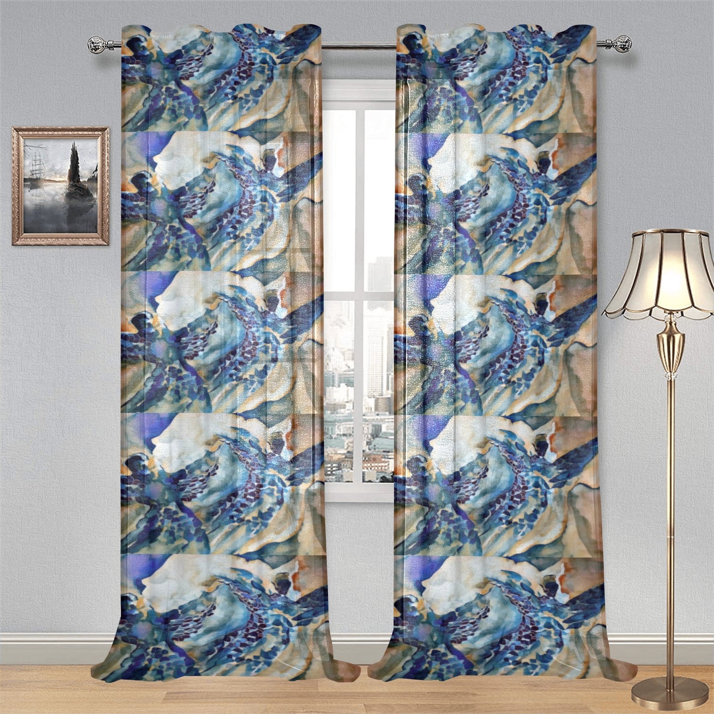 Liminal Light 1 by Helena Barbagelata Curtain (Two-Piece)