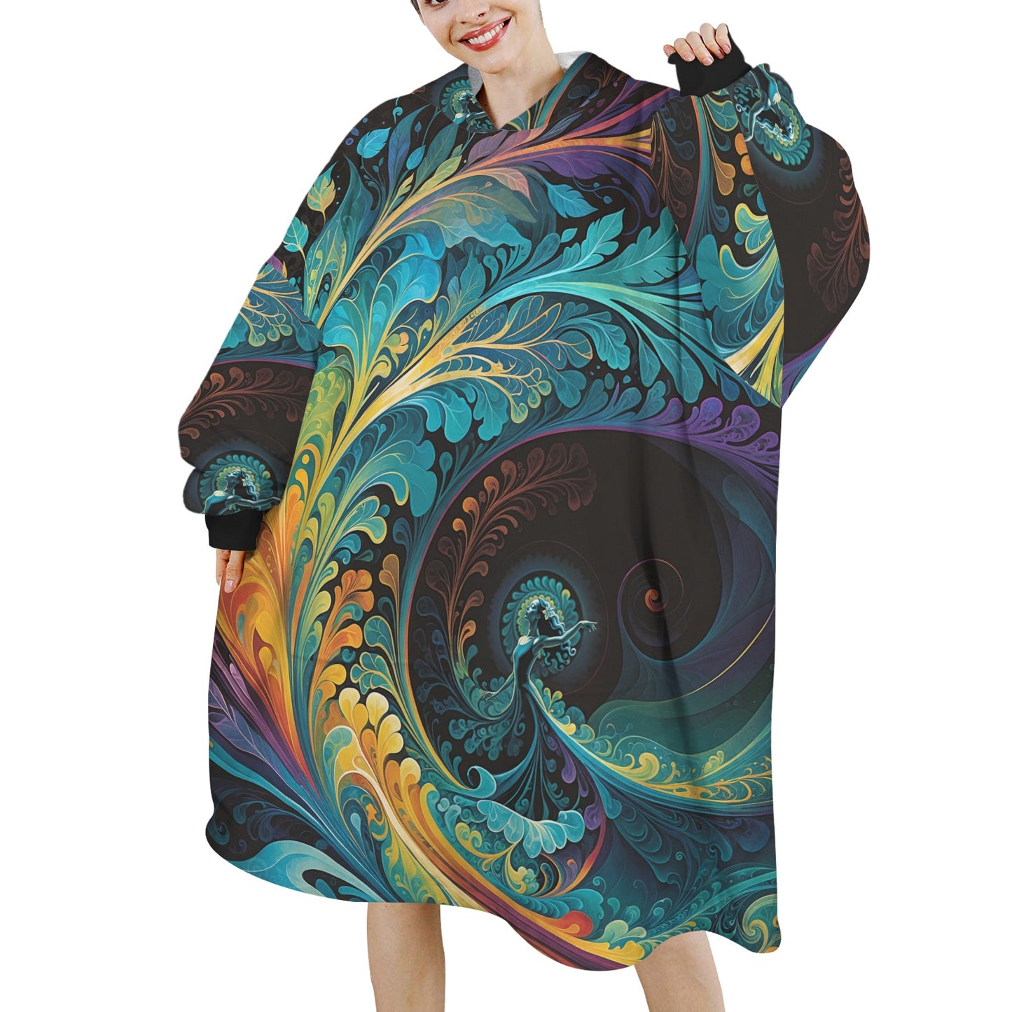 The Rhythm of Expression by Madland Unisex Blanket Hoodie