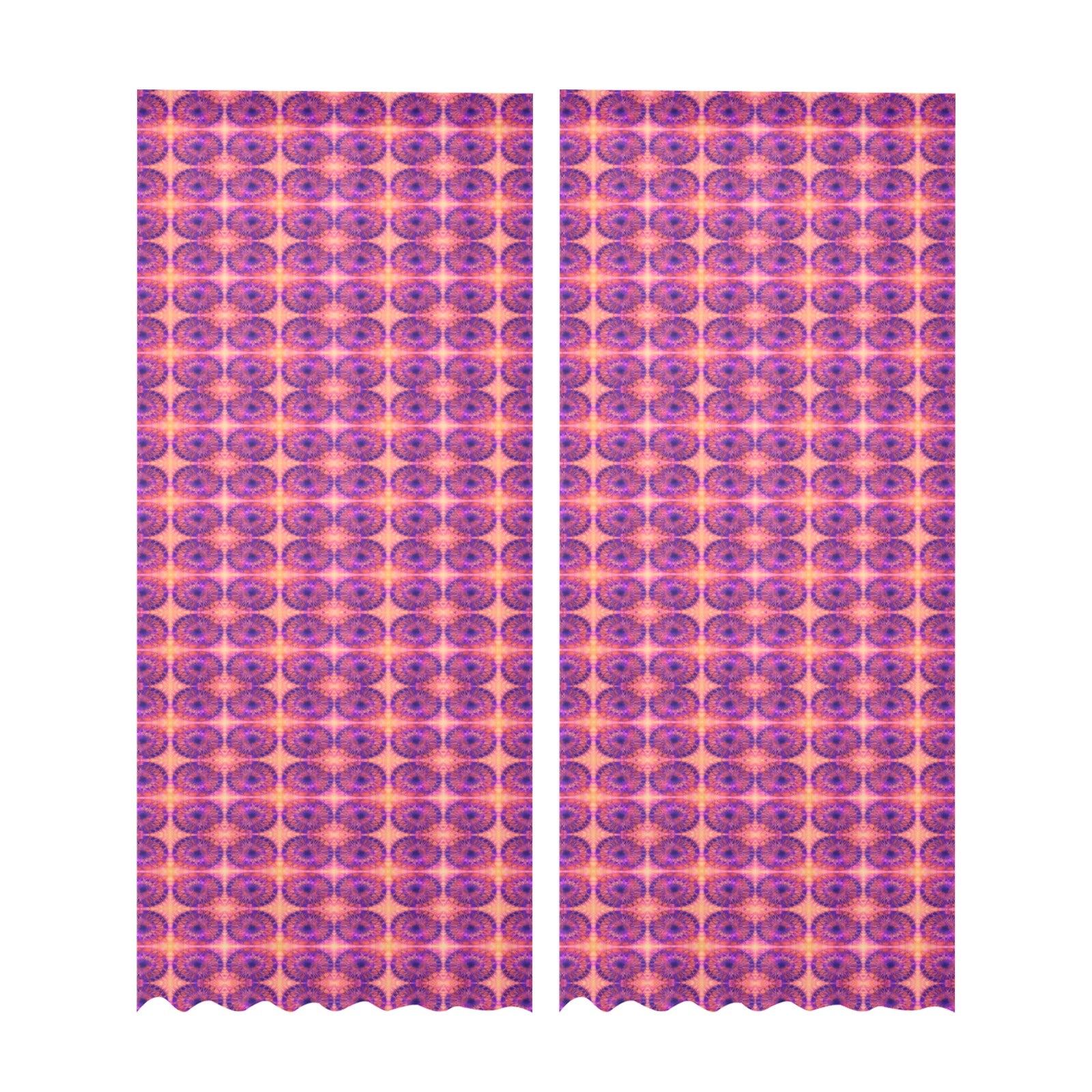 Net Circles by Uta Feinstein Curtain (Two-Piece)