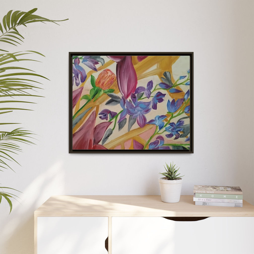 'A Dream of Flowers' Framed Canvas Art