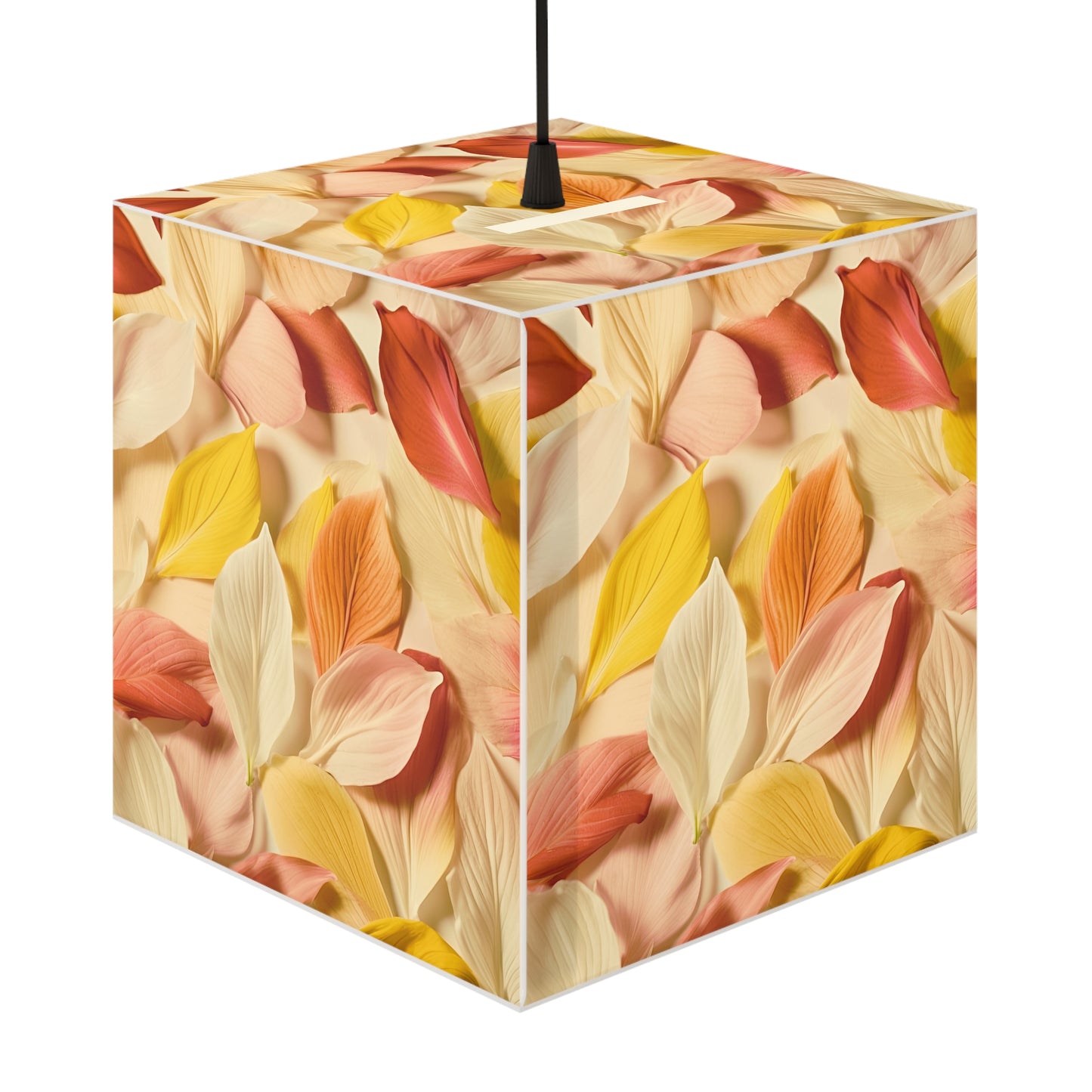 Textured Petals Light Cube Lamp Box