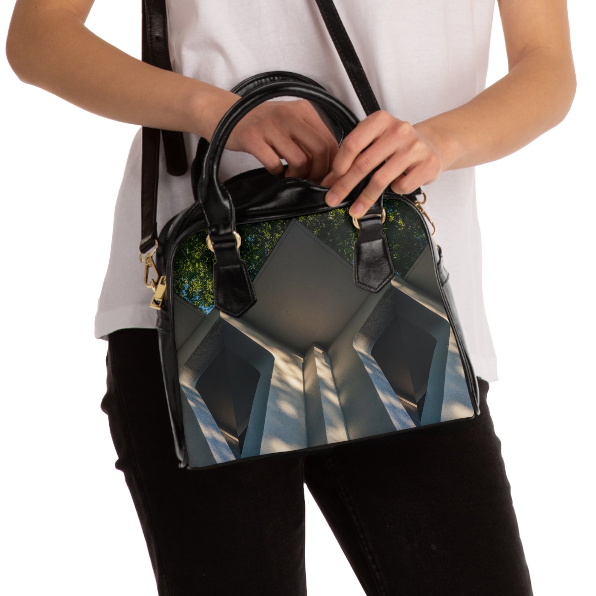 Geometric Corner Hand Bag