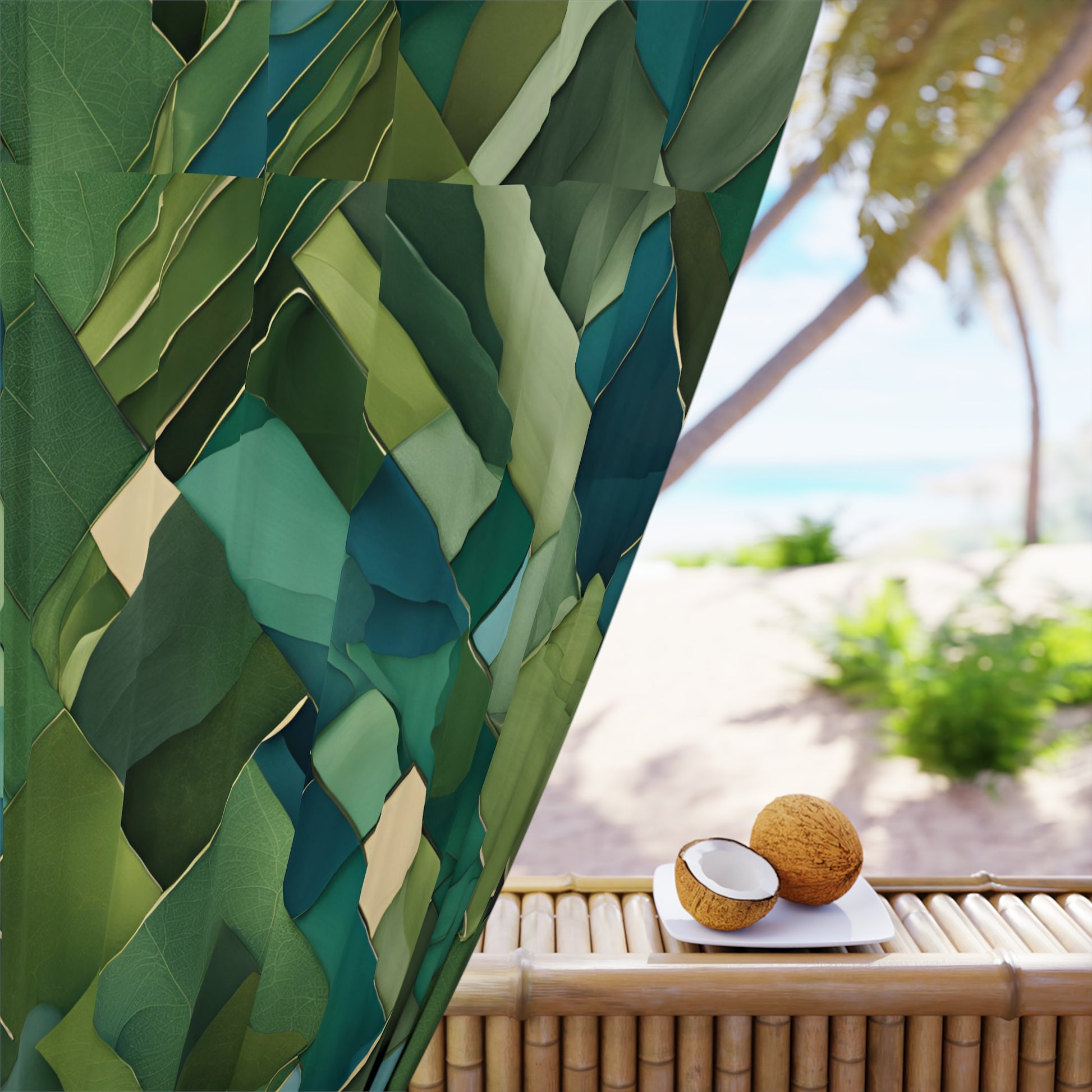 Jade Solace Window Curtains (1 Piece)