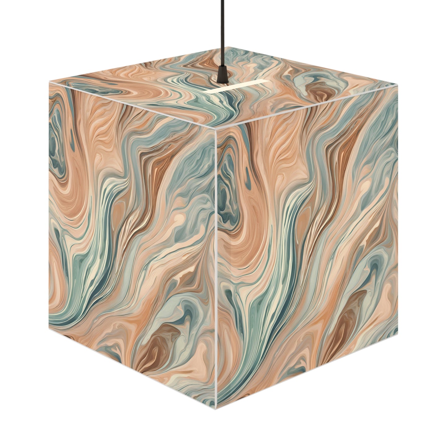 Mocha Elegance Light Cube Lamp