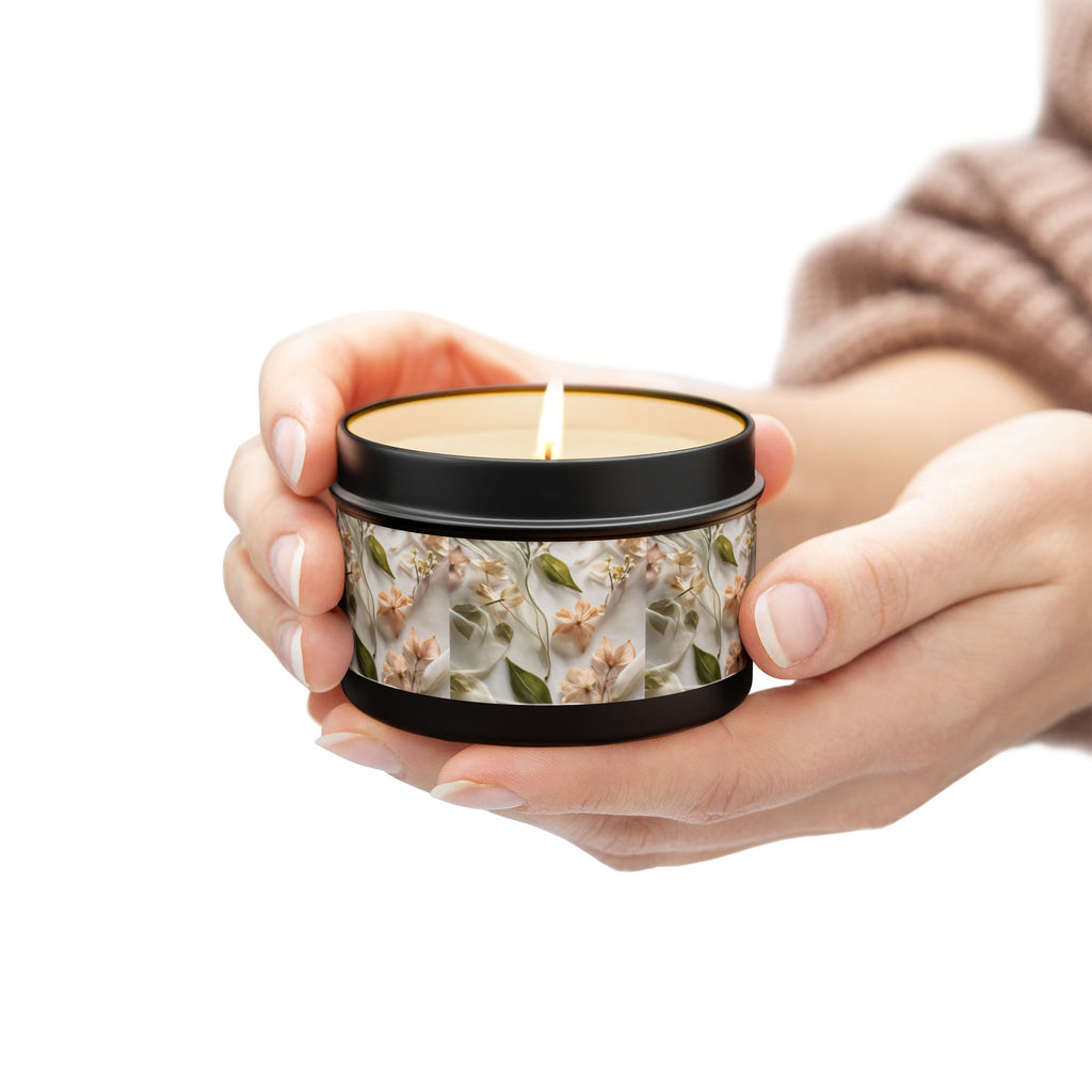 Botanical Elegance Tin Candles