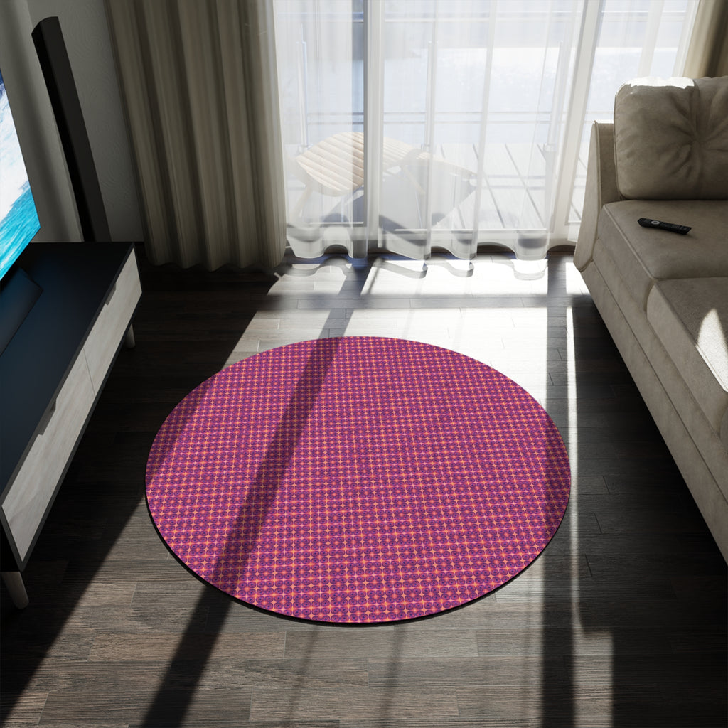 Net Circles by Uta Feinstein Round Rug