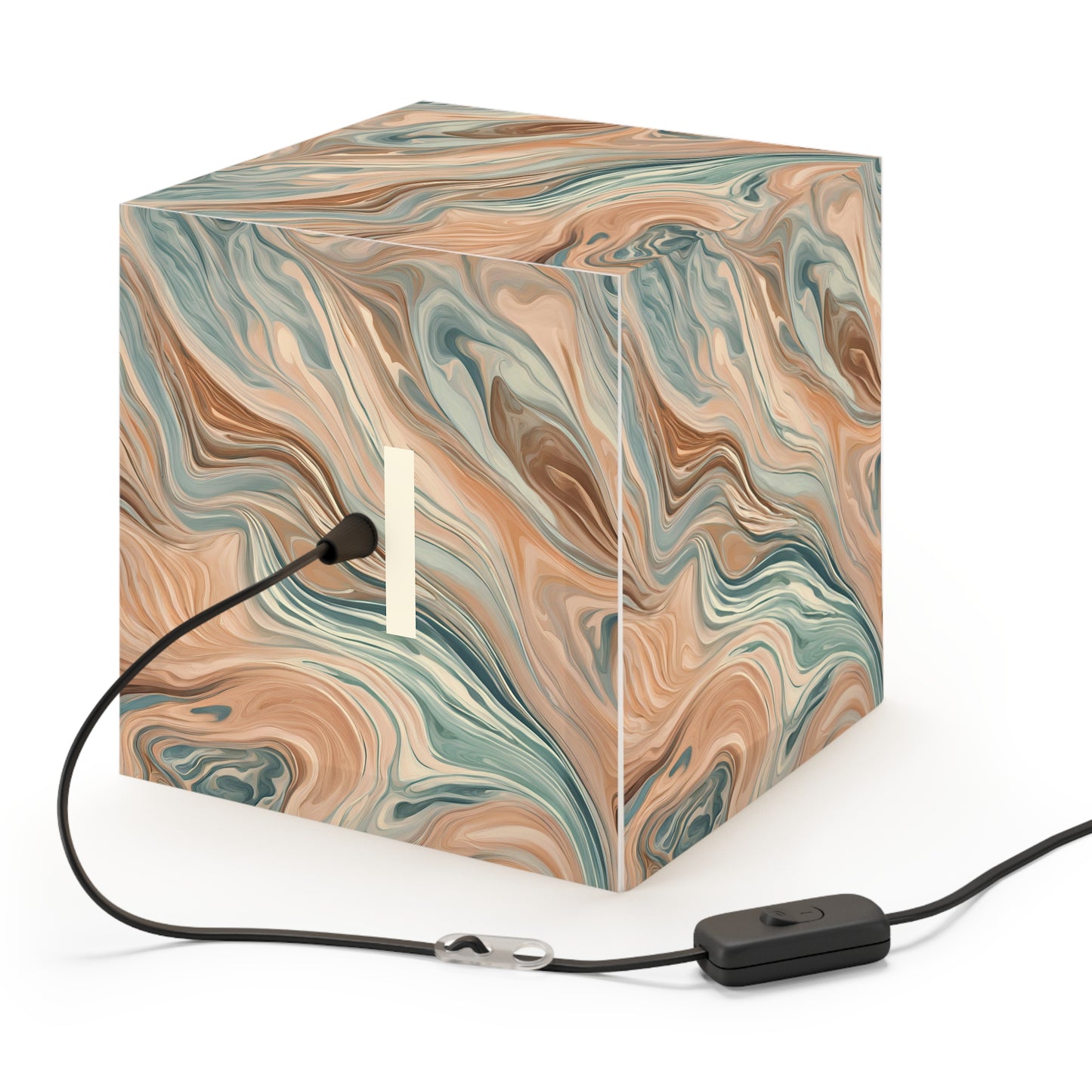 Mocha Elegance Light Cube Lamp
