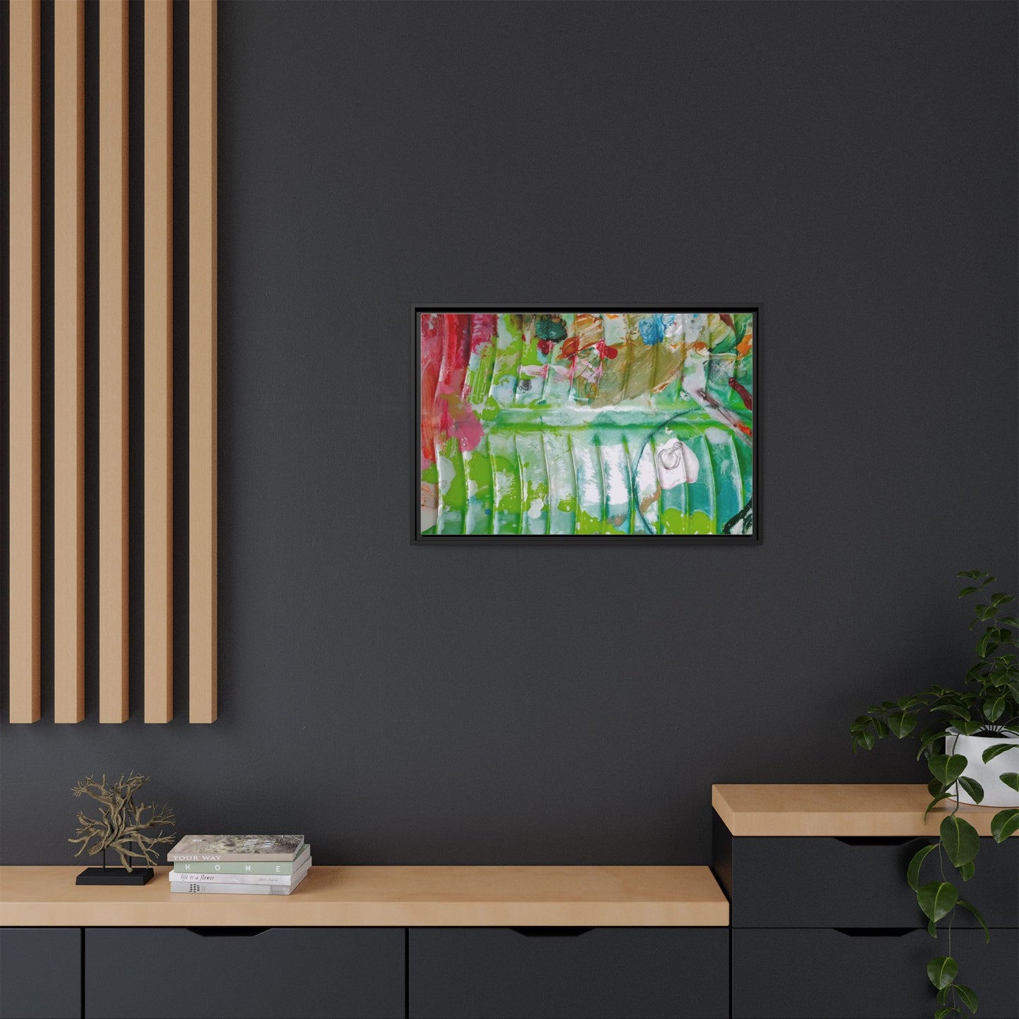 'A Mix of Life' Framed Canvas Art