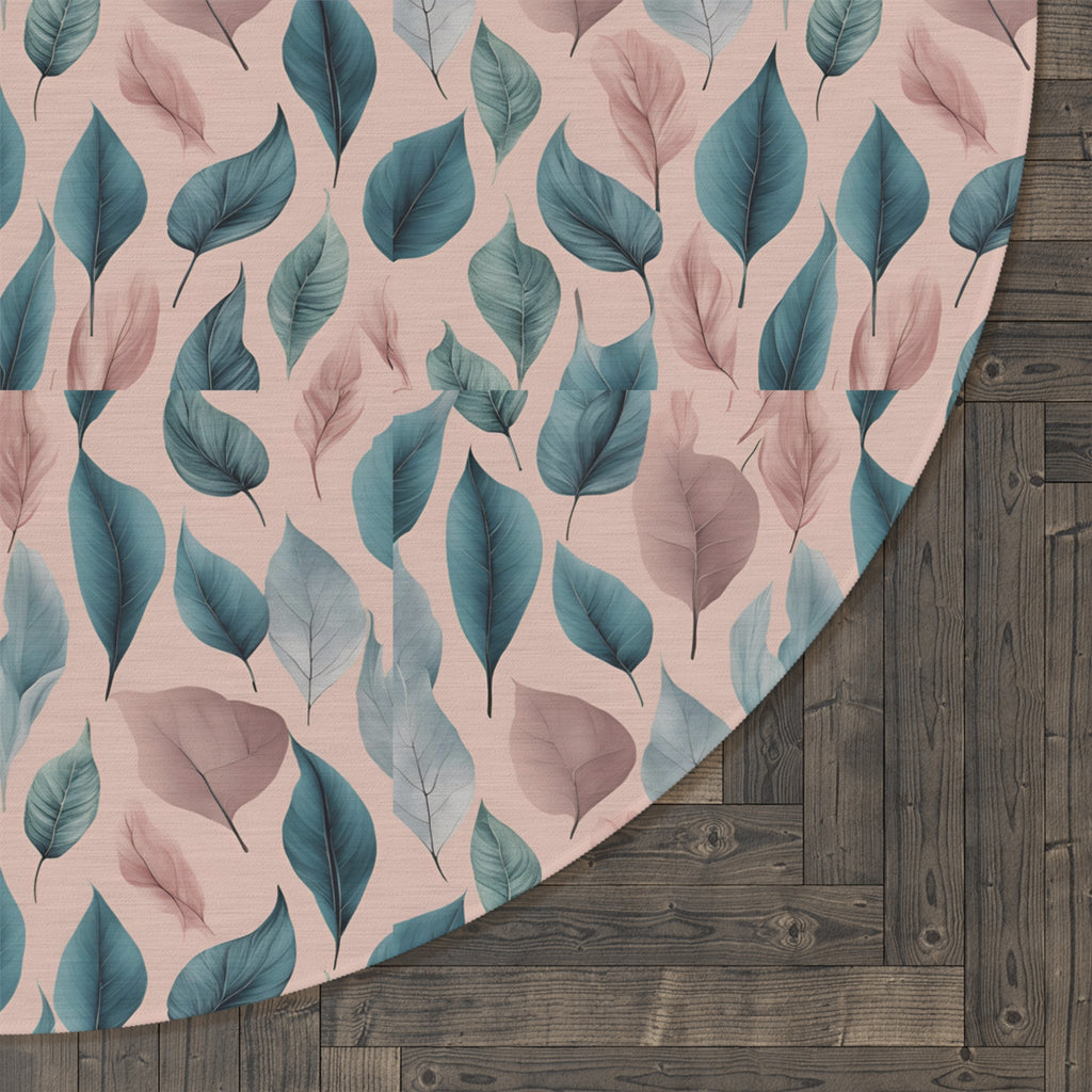 Verdant Blossom Round Rug