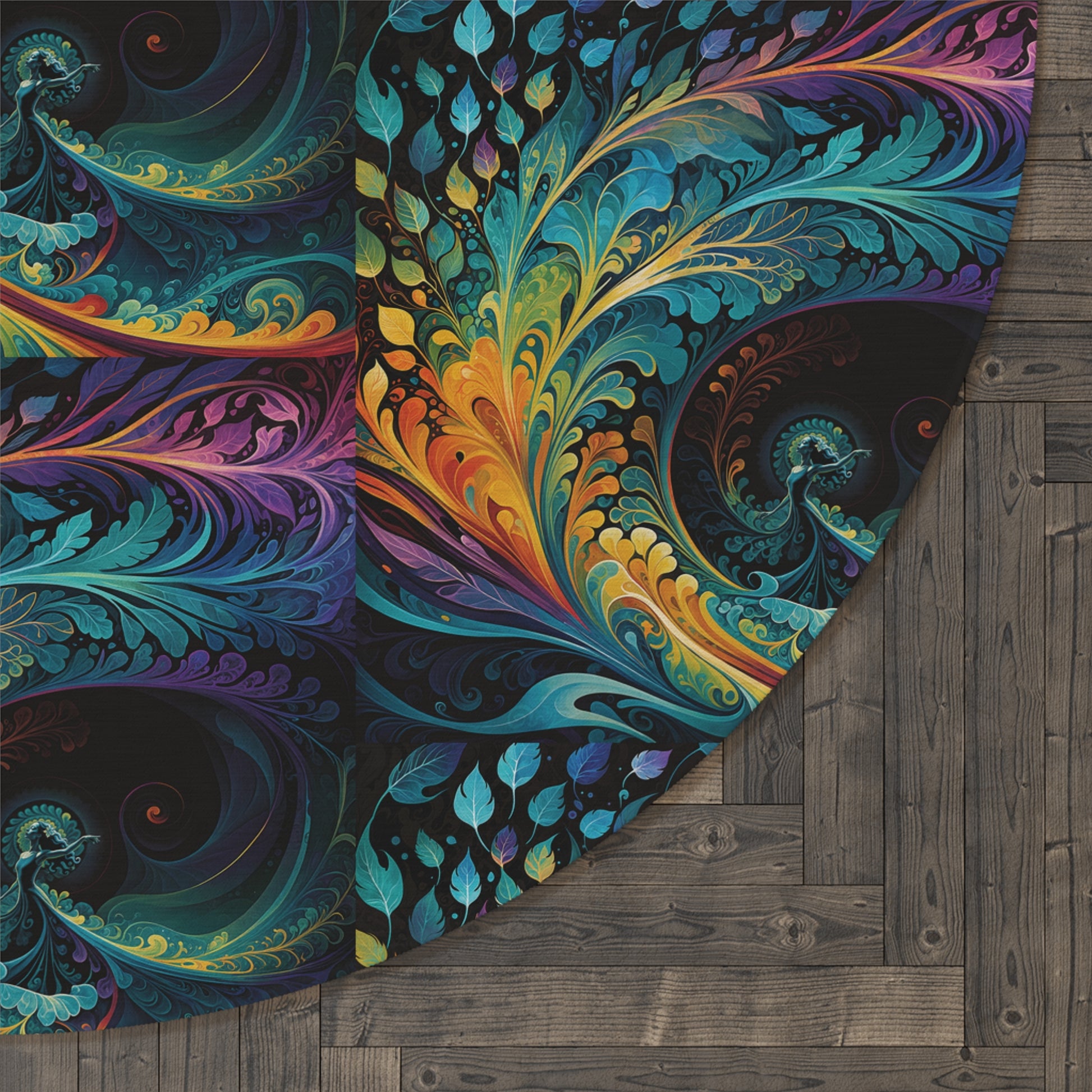 The Rhythm of Expression by Madland Round Rug