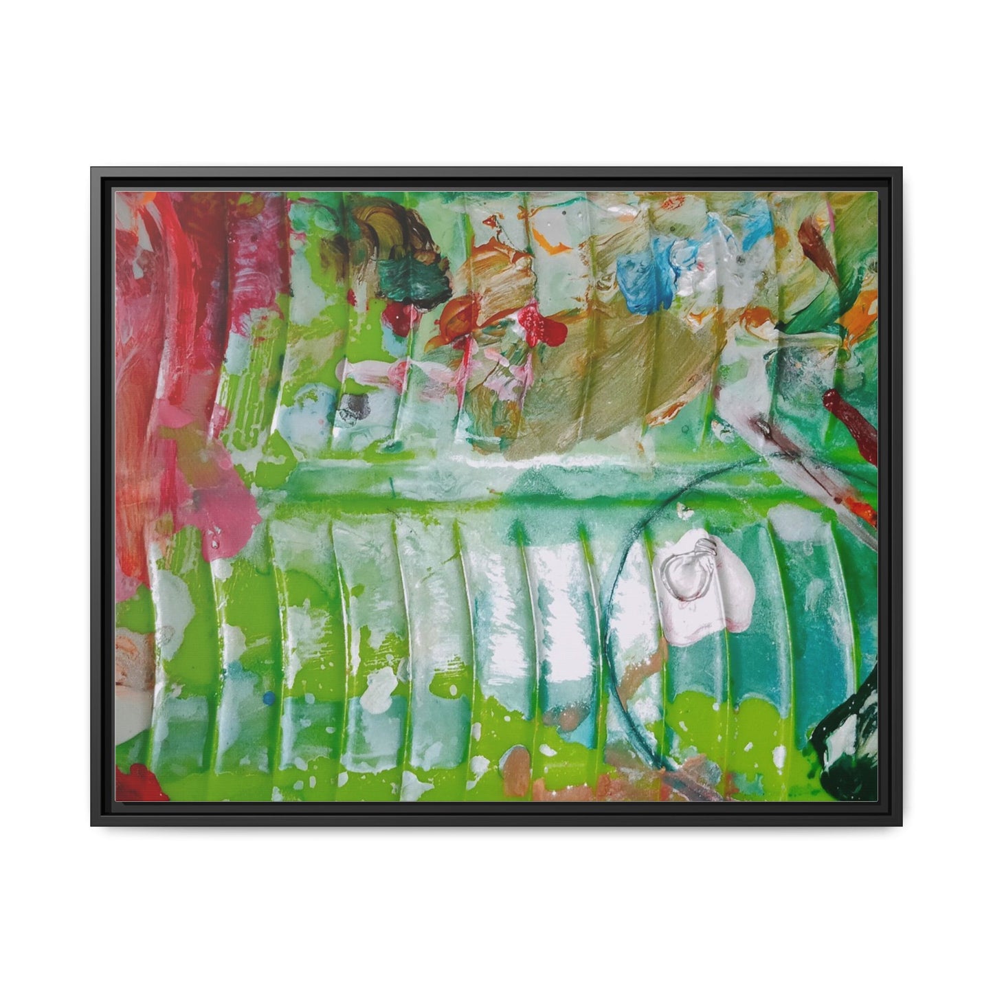'A Mix of Life' Framed Canvas Art