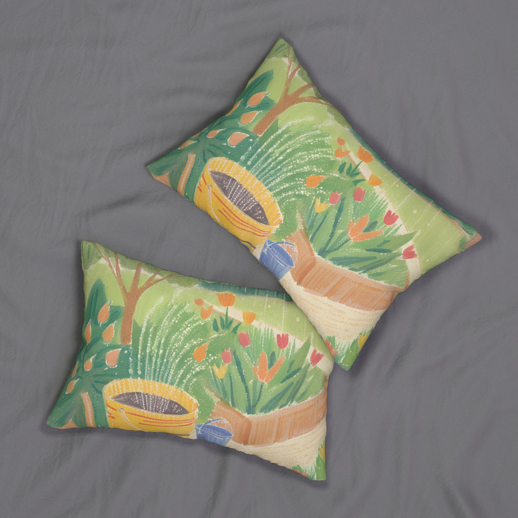 Rain Garden Lumbar Pillow