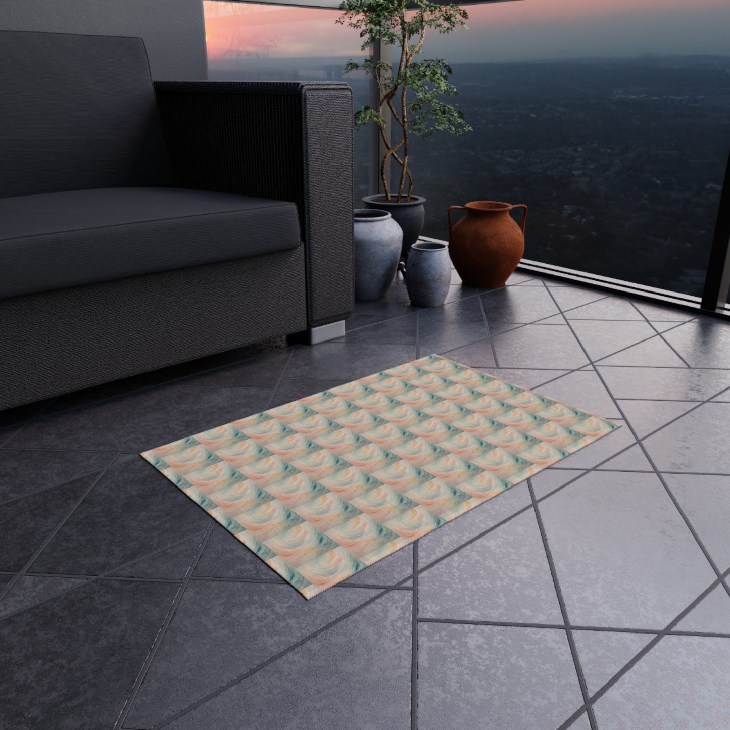 Ethereal Waves Outdoor Rug