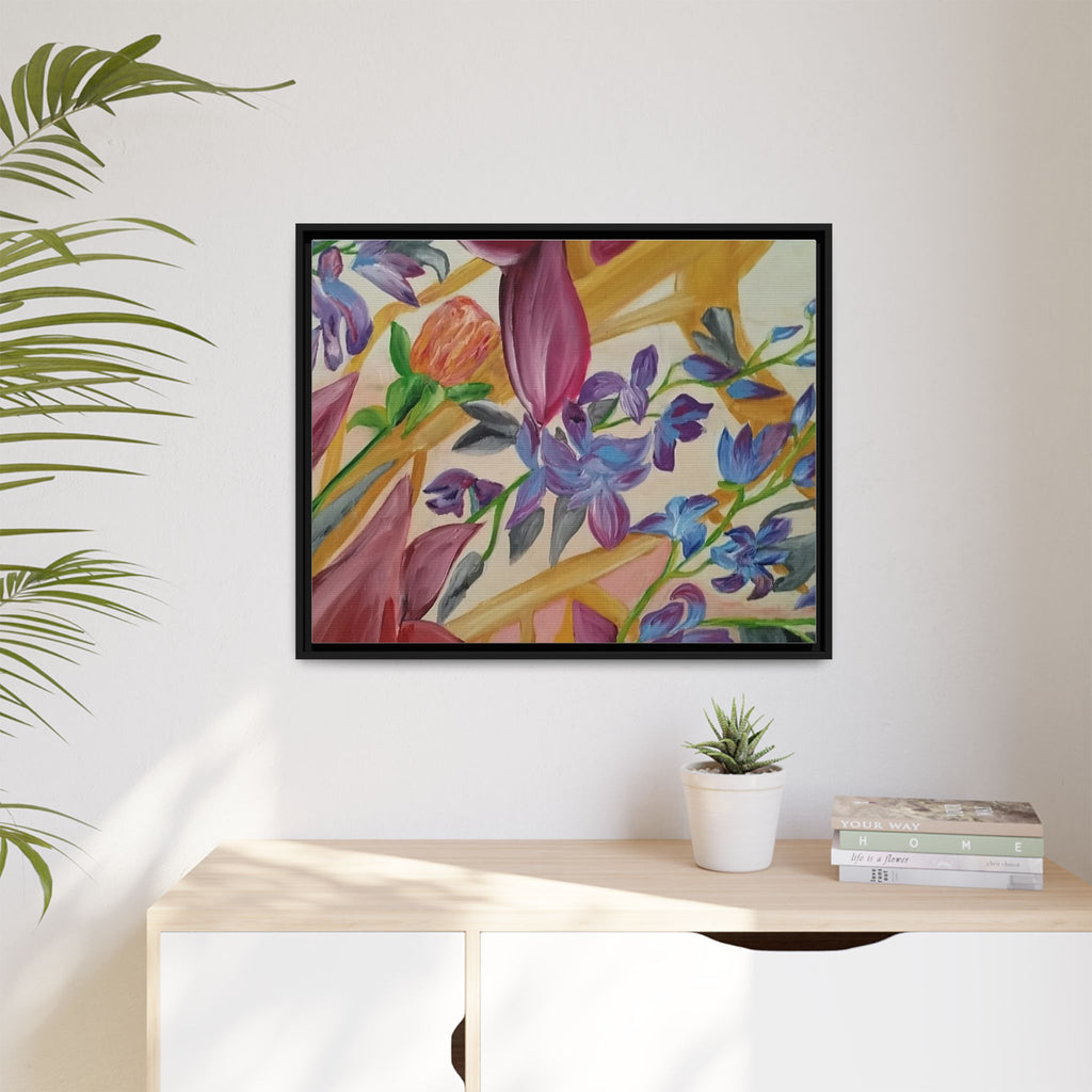 'A Dream of Flowers' Framed Canvas Art