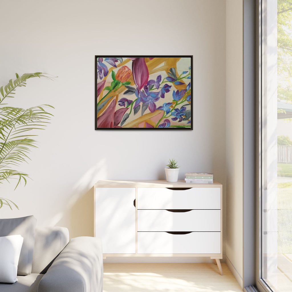 'A Dream of Flowers' Framed Canvas Art