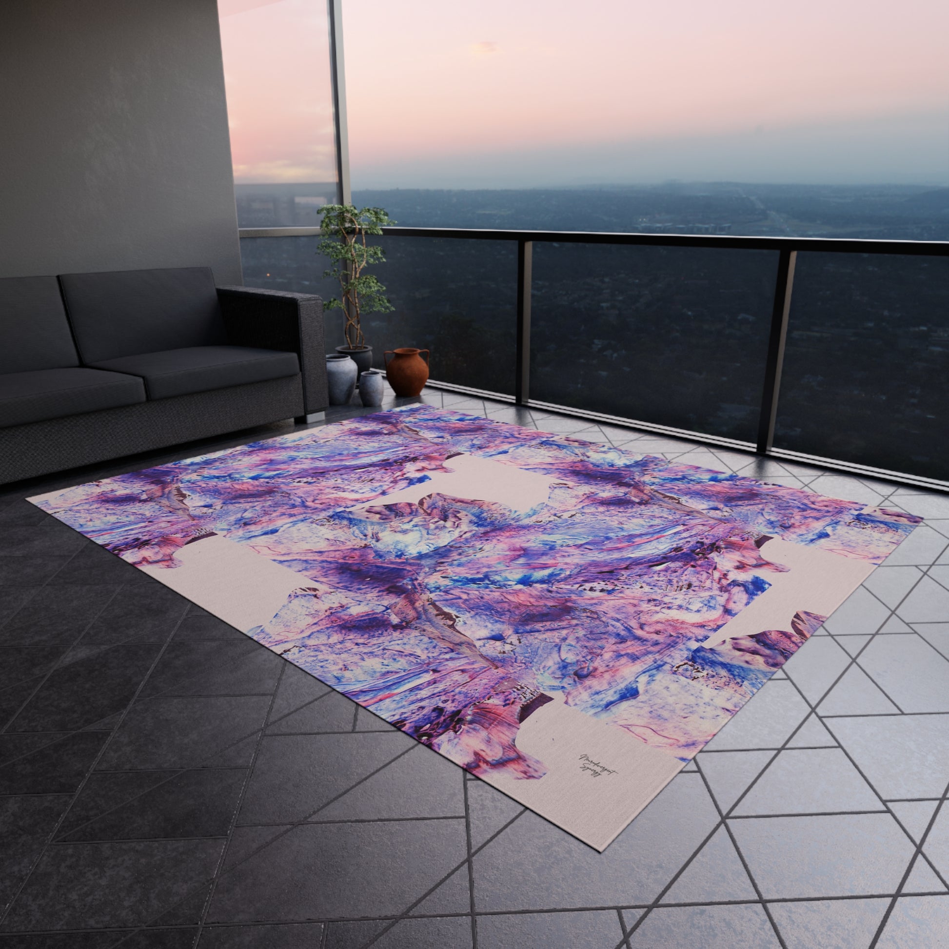 Butterfly by Lu Meng Outdoor Rug