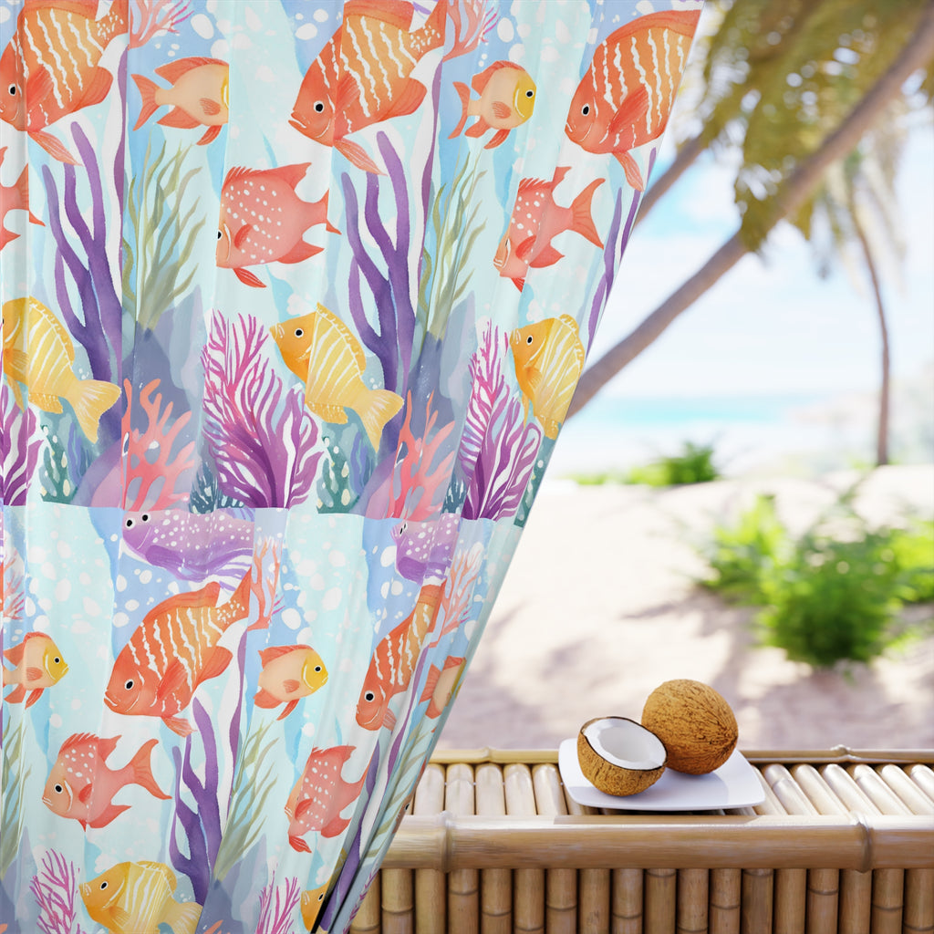 Coral Reef Window Curtain (1 Piece)