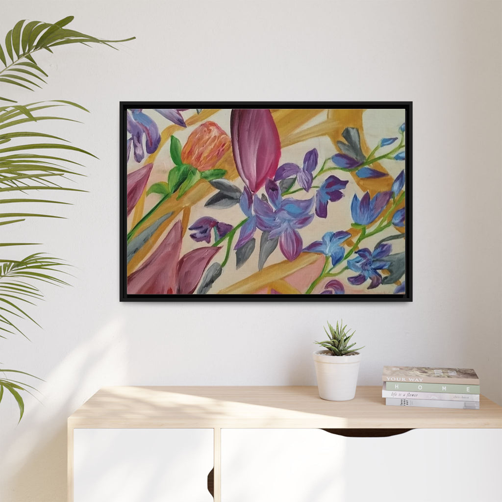 'A Dream of Flowers' Framed Canvas Art
