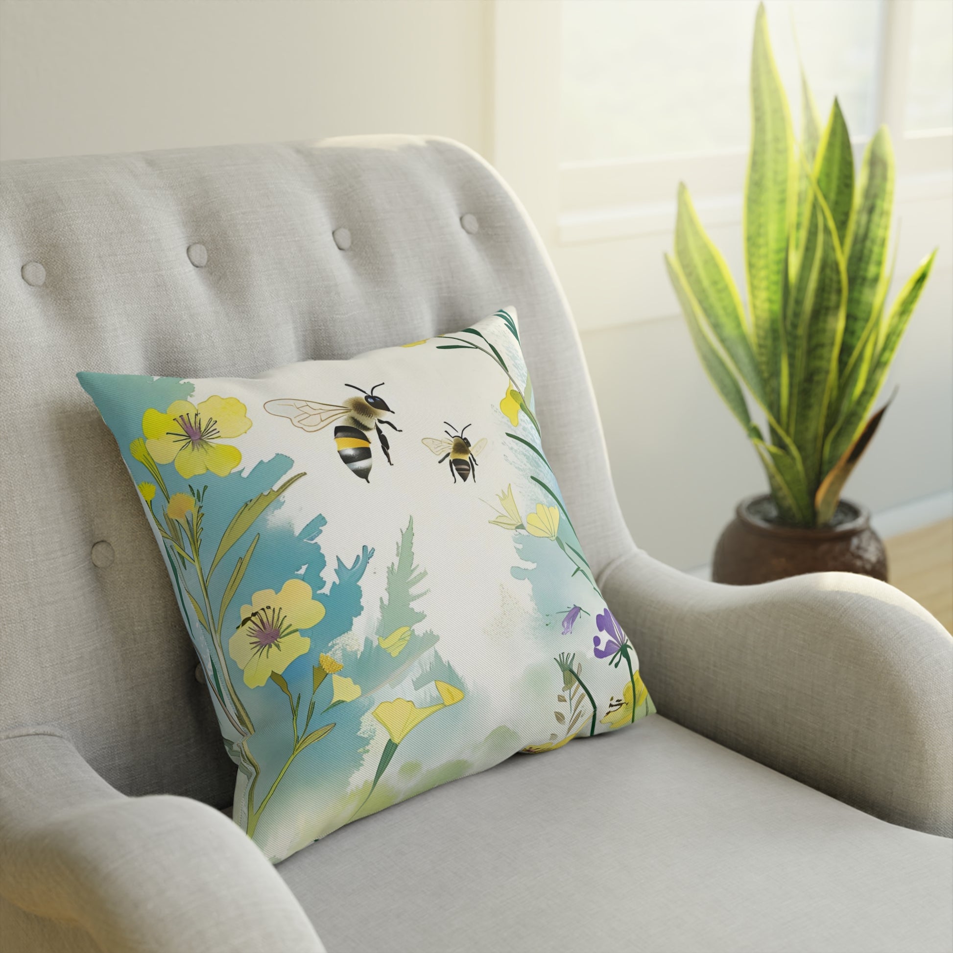 Bee Garden Eco-Friendly Pillow