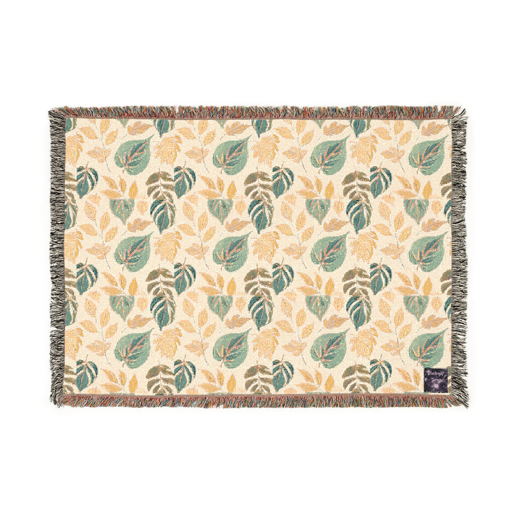 Calm Leaves 100% Cotton Cozy Blanket