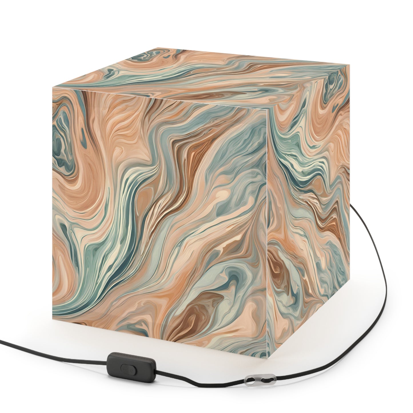Mocha Elegance Light Cube Lamp