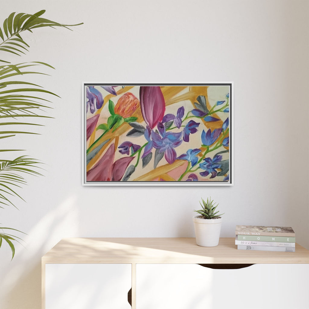 'A Dream of Flowers' Framed Canvas Art