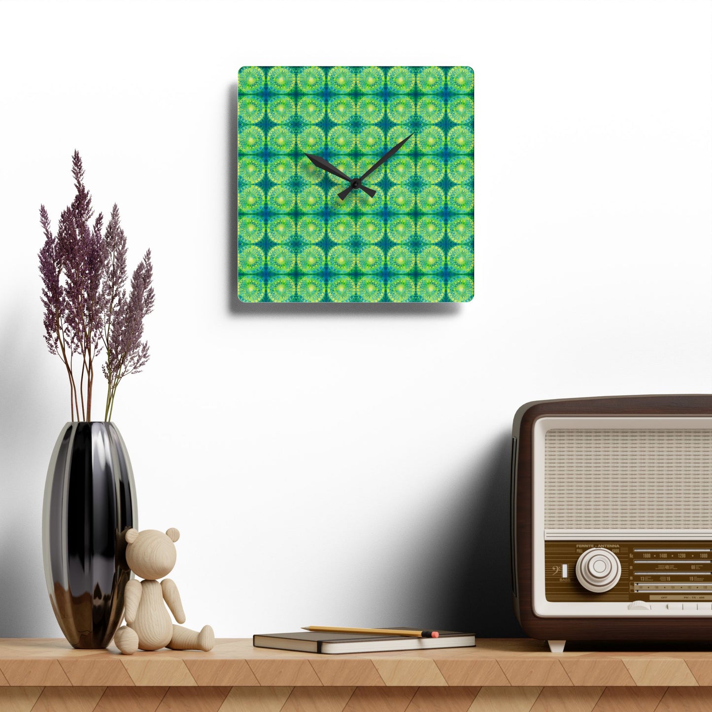 Safety Net Circles by Uta Feinstein Wall Clock