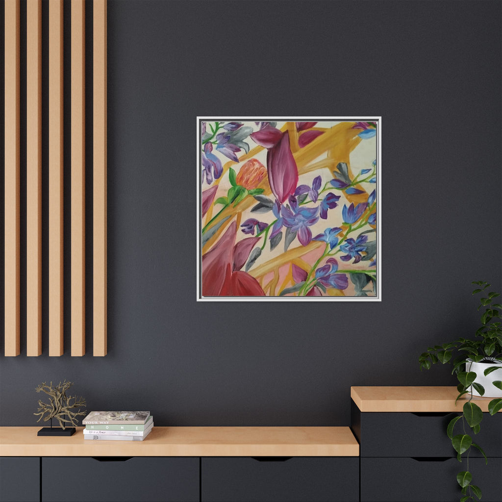 'A Dream of Flowers' Framed Canvas Art