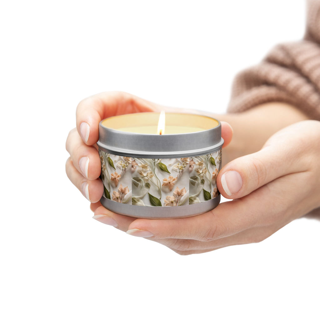 Botanical Elegance Tin Candles