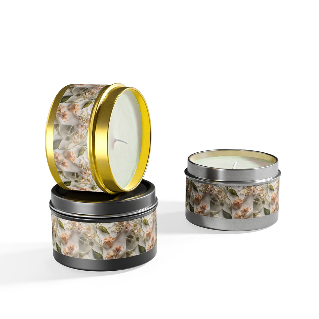 Botanical Elegance Tin Candles
