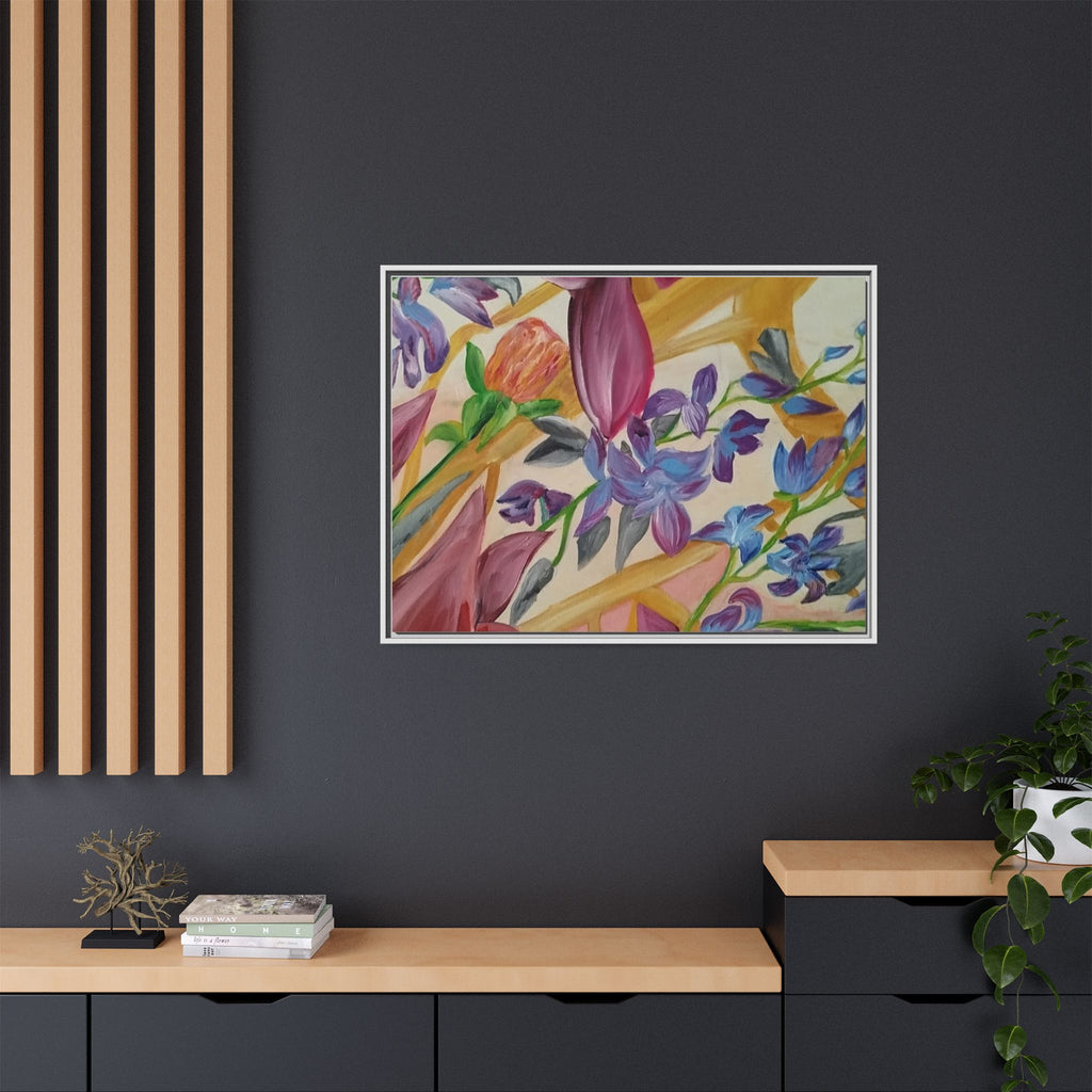 'A Dream of Flowers' Framed Canvas Art