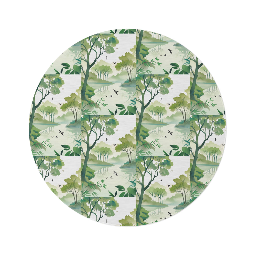 Tree Lake Round Rug