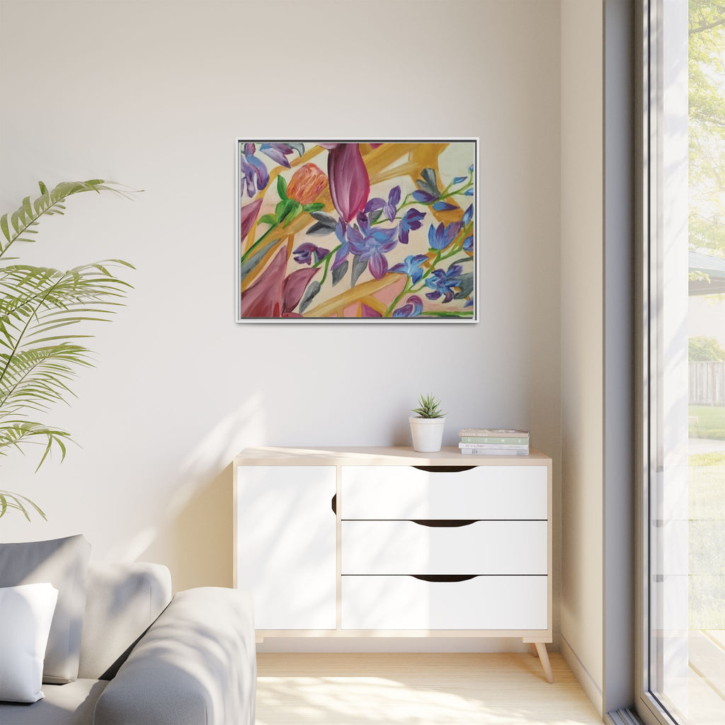 'A Dream of Flowers' Framed Canvas Art