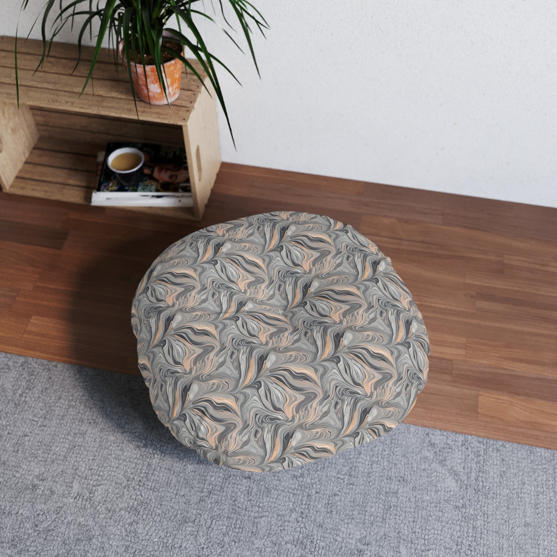 Stonescape Round Tufted Floor Pillow