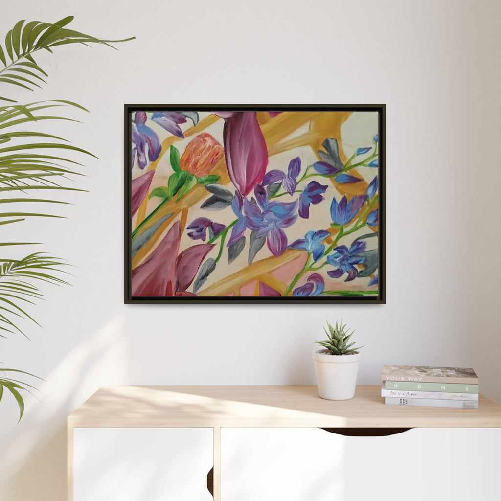 'A Dream of Flowers' Framed Canvas Art