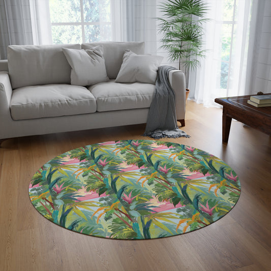 Into The Woods Round Rug