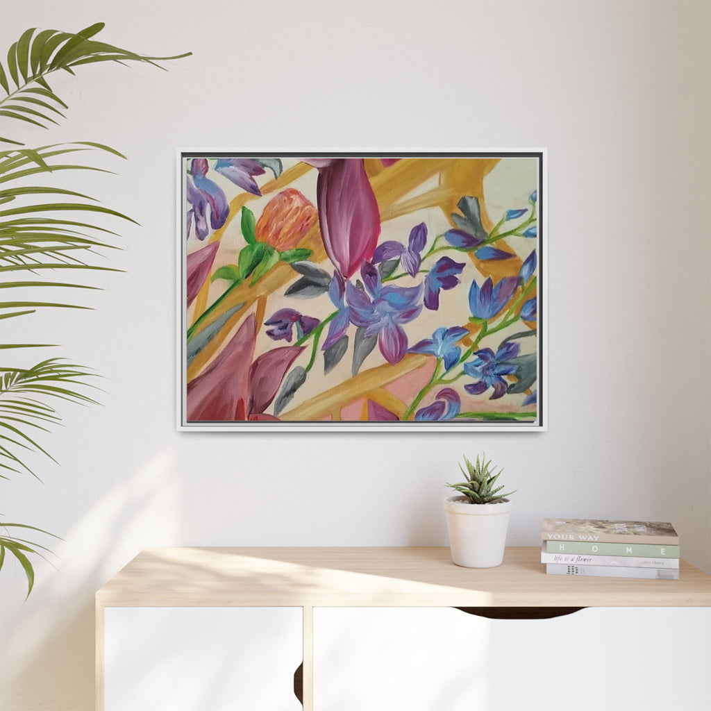 'A Dream of Flowers' Framed Canvas Art
